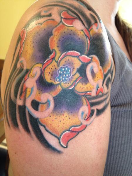 Tattoos - Swirly Flower - 126727